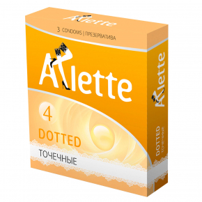 Презервативы с точечной текстурой Arlette Dotted, 3 шт.