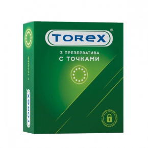 Текстурированные презервативы Torex с точками, 3 шт.