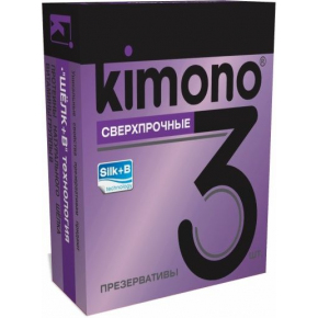 Сверхпрочные презервативы Kimono, 3 шт.
