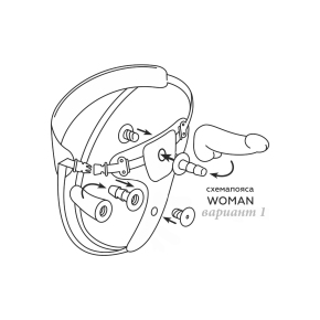 Пояс-трусики с 2 насадками Soft-Dolli