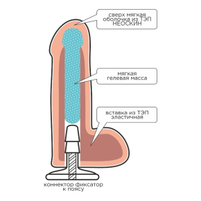 Пояс-трусики с 2 насадками Exotic-Sara