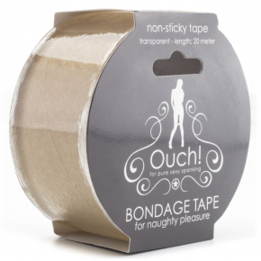 Скотч-лента для бондажа Shots Media Ouch! Bondage Tape, прозрачная / 20 м