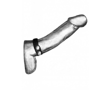 Узкий ремень-утяжка на пенис с металлическими кнопками