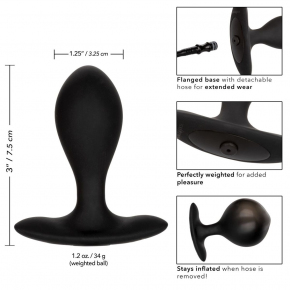 Расширяющаяся анальная пробка Anal Toys Silicone Inflatable Plug, S