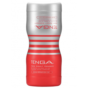 Мастурбатор Tenga Premium Dual Sensation Cup, красно-белый