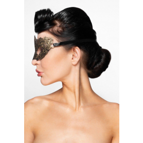 Золотистая карнавальная маска «Альциона»