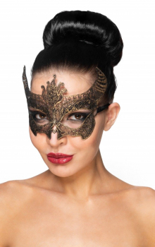 Золотистая карнавальная маска «Нунки»