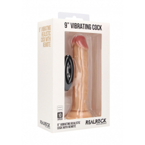 Реалистичный вибратор RealRock Vibrating Realistic Cock 9"