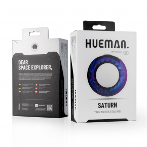 Эрекционное виброкольцо EDC Hueman Saturn Vibrating Cock/Ball Ring