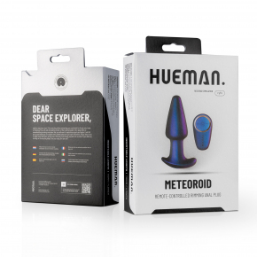 Анальная вибропробка на пульте ДУ с функцией римминга EDC Hueman Meteoroid Rimming Anal Plug
