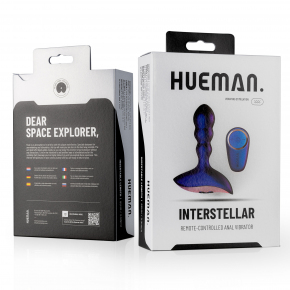 Анальный вибростимулятор на пульте ДУ EDC Hueman Interstellar Anal Vibrator