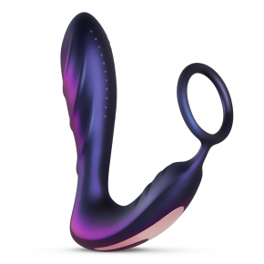 Вибростимулятор простаты на пульте ДУ EDC Hueman Black Hole Anal Vibrator With Cockring