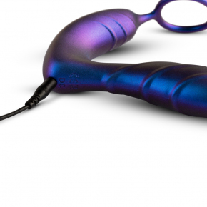 Вибростимулятор простаты на пульте ДУ EDC Hueman Black Hole Anal Vibrator With Cockring