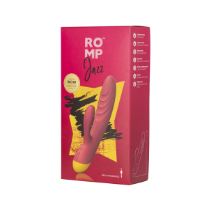 Ярко-розовый вибратор-кролик Romp Jazz