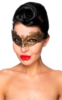 Золотистая карнавальная маска «Денеб»