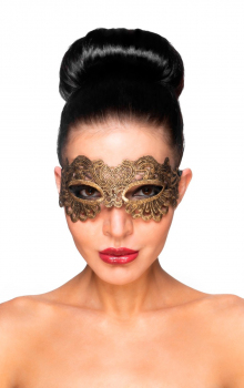 Золотистая карнавальная маска «Антарес»