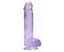 Фаллоимитатор RealRock 6" Crystal Clear, фиолетовый