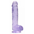 Фаллоимитатор RealRock 6" Crystal Clear, фиолетовый