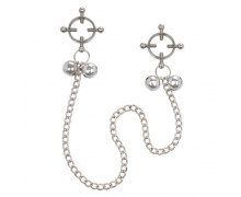 Зажимы для сосков на цепочке Nipple Grips 4-Point Nipple Press with Bells