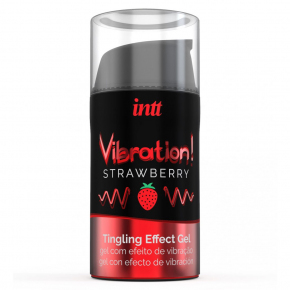 «Жидкий вибратор» со вкусом клубники Intt Vibration Strawberry, 15 мл