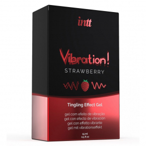 «Жидкий вибратор» со вкусом клубники Intt Vibration Strawberry, 15 мл