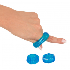 Набор из 3 голубых эрекционных колец You2Toys Stretchy Cock Ring Set