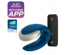 Вибратор для пар Satisfyer Double Love, синий