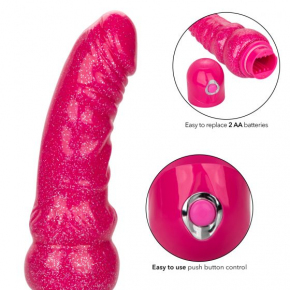 Вибратор с блестками Naughty Bits Lady Boner Bendable Personal Vibrator