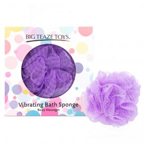 Губка для ванны с вибропулей Vibrating Bath Sponge, фиолетовая