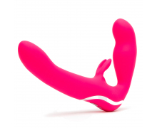 Безремневой вибрострапон Happy Rabbit Rechargeable Vibrating Strapless Strap-On