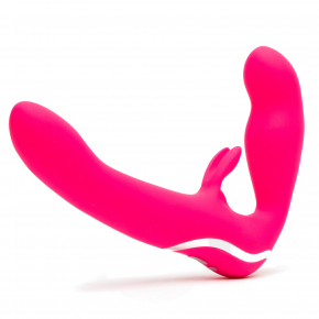 Безремневой вибрострапон Happy Rabbit Rechargeable Vibrating Strapless Strap-On