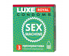 Ребристые презервативы Luxe Royal Sex Machine, 3 шт.