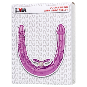 Двусторонний фаллоимитатор Basic Double Dildo with Vibro Bullet