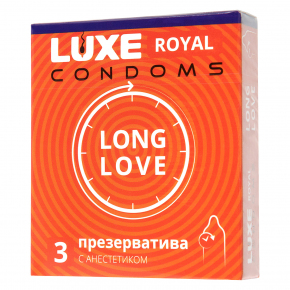 Презервативы с продлевающим эффектом Luxe Royal Long Love, 3 шт.