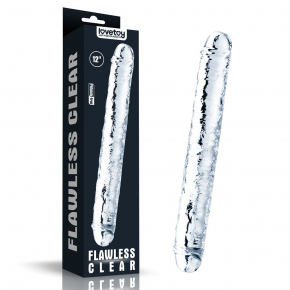 Прозрачный двусторонний фаллоимитатор Lovetoy Flawless Clear Double Dildo