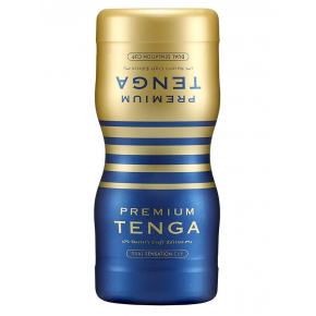 Мастурбатор Tenga Premium Dual Sensation Cup, сине-желтый