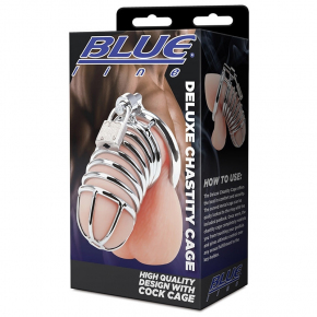 Металлическая клетка BlueLine Deluxe Chastity Cage с замком