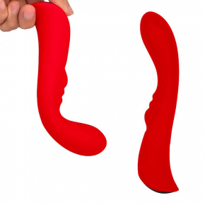 Вибромассажер 6" Silicone G-Spot Fun, красный