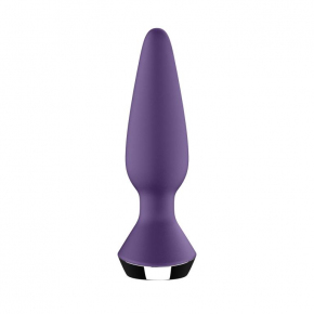 Фиолетовая анальная пробка с вибрацией Satisfyer Plug-ilicious 1