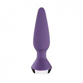Фиолетовая анальная пробка с вибрацией Satisfyer Plug-ilicious 1