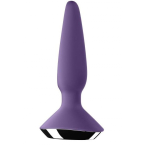 Фиолетовая анальная пробка с вибрацией Satisfyer Plug-ilicious 1