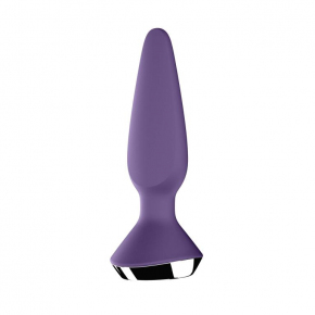 Фиолетовая анальная пробка с вибрацией Satisfyer Plug-ilicious 1