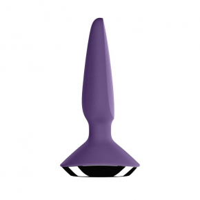 Фиолетовая анальная пробка с вибрацией Satisfyer Plug-ilicious 1