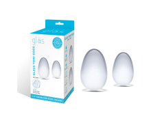 Набор из 2 стеклянных яиц йони