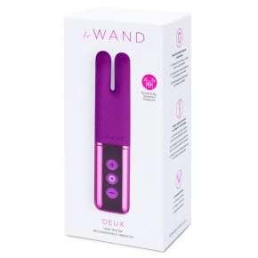 Двухмоторный вибростимулятор клитора Le Wand Deux, фиолетовый