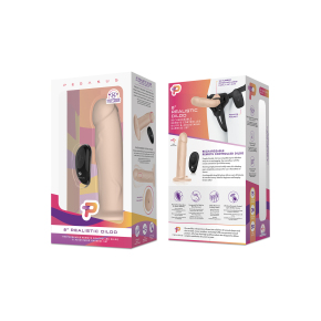 Вибратор-реалистик на трусиках с кольцом 8" Realistic Dildo