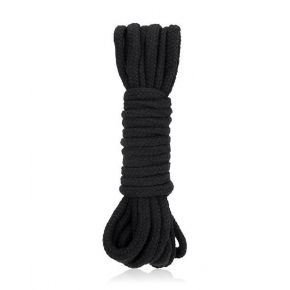Черная хлопковая веревка для бондажа, 5 м