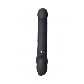 Безремневой вибрострапон Vibrating Bendable Strap-On, черный