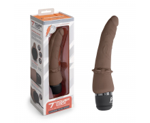 Анальный вибратор PowerCocks 7" Slim Anal Realistic Vibrator, коричневый
