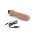 Вибратор-реалистик PowerCocks 8" Girthy Realistic Vibrator, кофейный